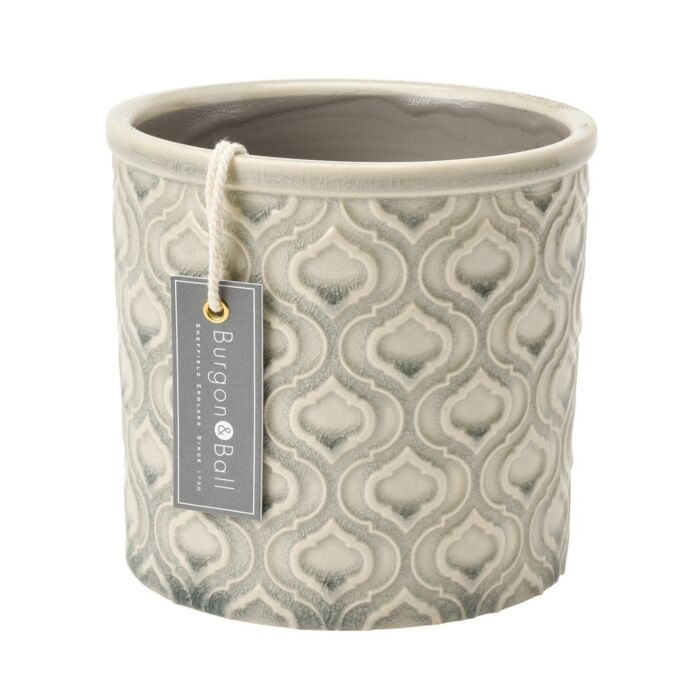 Burgon & Ball Venetian Glazed Pot - Grey-Small-1